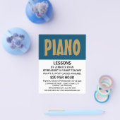 キーボはっきりしたード、ピアノのレッスン チラシ (シングル)