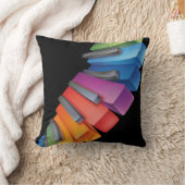 キーボカラフルードカッコいい音楽 クッション (ブランケット)