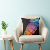 キーボカラフルードカッコいい音楽 クッション (椅子)