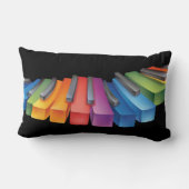 キーボカラフルードカッコいい音楽 ランバークッション (裏面)