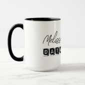 キーボーおもしろいドタイポグラフィ職業データ入力 マグカップ (左)