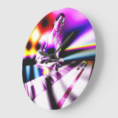 キーボーカラフルドミュージシャン ラージ壁時計 (傾斜)