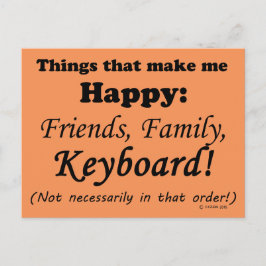 キーボードが幸せになる ポストカード