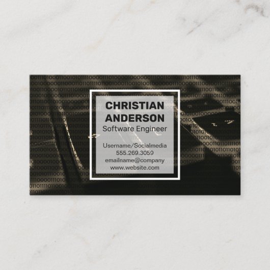 キーボードとコード 名刺 (正面)