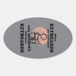 キーボードのオーバーレイド楕円シール 楕円形シール