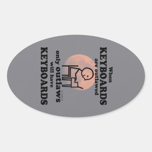 キーボードのオーバーレイド楕円シール 楕円形シール (正面)