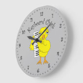 キーボードのクリック文字 ラージ壁時計 (傾斜)