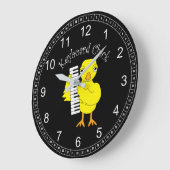 キーボードのクリック文字 ラージ壁時計 (傾斜)