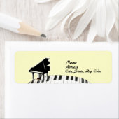 キーボードのグランドピアノラベル ラベル (インサイチュ)