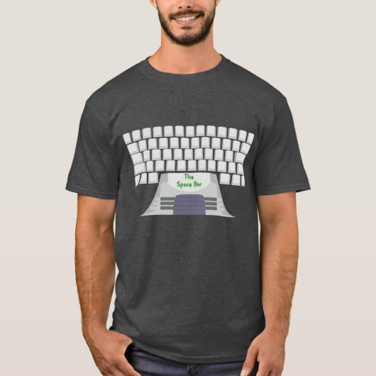 キーボードのスペースキー- Galの最も最高のなバー Tシャツ (正面)