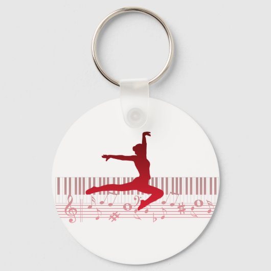 キーボードのバレエダンサー キーホルダー (正面)