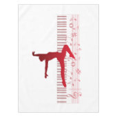 キーボードのバレエダンサー テーブルクロス (正面)