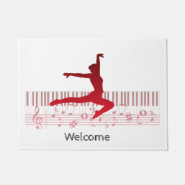 キーボードのバレエダンサー ドアマット