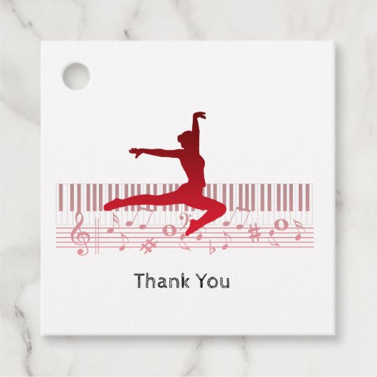 キーボードのバレエダンサー フェイバータグ (正面)