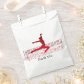 キーボードのバレエダンサー フェイバーバッグ (クリップ留めされた状態)