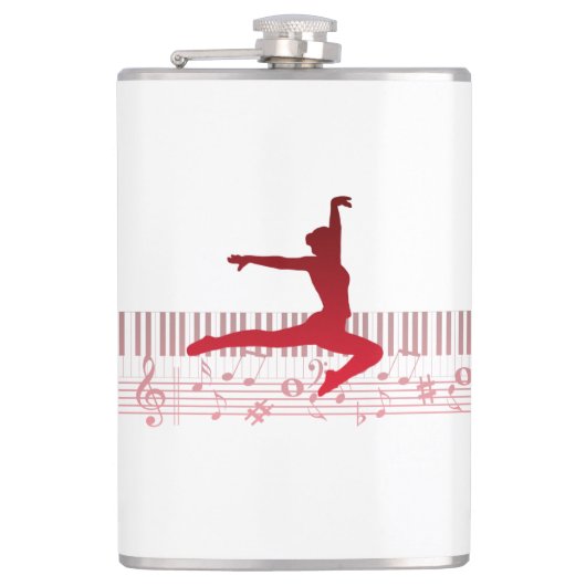 キーボードのバレエダンサー フラスク (正面)