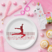 キーボードのバレエダンサー ペーパープレート (パーティー)