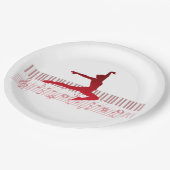 キーボードのバレエダンサー ペーパープレート (アングル)