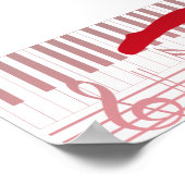 キーボードのバレエダンサー ポスター (角)