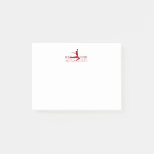 キーボードのバレエダンサー ポストイット (正面)