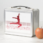 キーボードのバレエダンサー メタルランチボックス (インサイチュ)