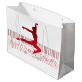 キーボードのバレエダンサー ラージペーパーバッグ (裏面アングル)