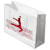 キーボードのバレエダンサー ラージペーパーバッグ (正面アングル)