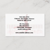 キーボードのバレエダンサー 名刺 (裏面)