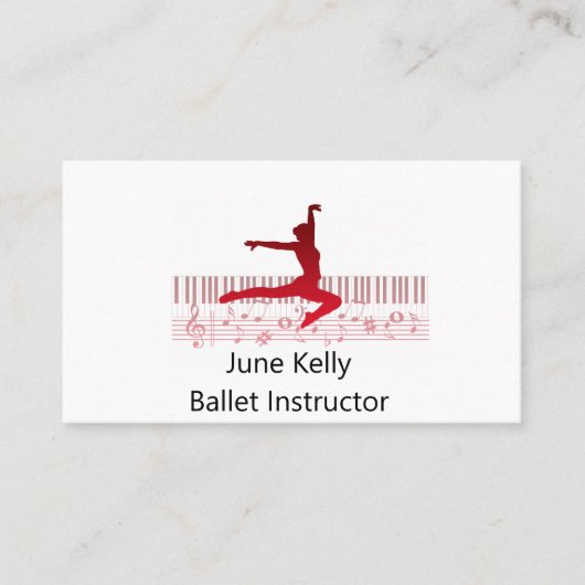 キーボードのバレエダンサー 名刺 (正面)