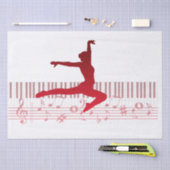 キーボードのバレエダンサー 薄葉紙 (クラフト)