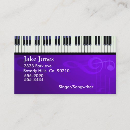 キーボードのピアノオートクチュール 名刺 (正面)