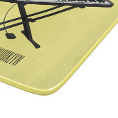 キーボードのピアノ漫画イラストレーション カッティングボード (角)