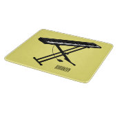 キーボードのピアノ漫画イラストレーション カッティングボード (角)