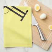 キーボードのピアノ漫画イラストレーション キッチンタオル (四つ折り)