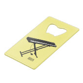 キーボードのピアノ漫画イラストレーション クレジットカード栓抜き (正面アングル)