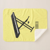 キーボードのピアノ漫画イラストレーション シェルパブランケット (正面(横))