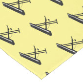 キーボードのピアノ漫画イラストレーション ショートテーブルランナー (コーナー)