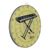 キーボードのピアノ漫画イラストレーション ダーツボード (正面左)