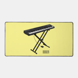 キーボードのピアノ漫画イラストレーション デスクマット
