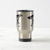 キーボードのピアノ漫画イラストレーション トラベルマグ (中央)