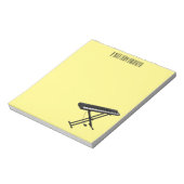 キーボードのピアノ漫画イラストレーション ノートパッド (回転)