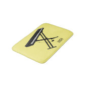 キーボードのピアノ漫画イラストレーション バスマット (アングル)