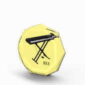 キーボードのピアノ漫画イラストレーション フォトブロック (右)