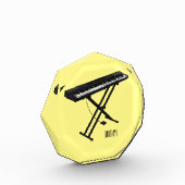 キーボードのピアノ漫画イラストレーション フォトブロック (左)