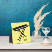 キーボードのピアノ漫画イラストレーション フォトプラーク (インサイチュ)