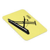 キーボードのピアノ漫画イラストレーション マグネット (右側)