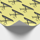 キーボードのピアノ漫画イラストレーション ラッピングペーパー (角)