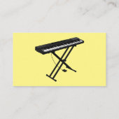 キーボードのピアノ漫画イラストレーション 名刺 (裏面)