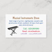 キーボードのピアノ漫画イラストレーション 名刺 (正面)