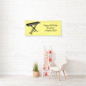 キーボードのピアノ漫画イラストレーション 横断幕 (インサイチュ)